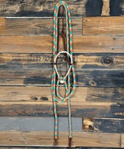 Loping Hackamore – White/Orange, Teal, and Tan