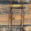Double Buckle Browband Headstall w/ Rawhide